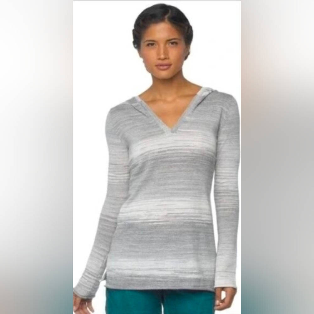 Prana Women's Gray Gemma Hooded Sweater
